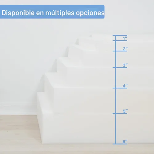 Miniatura 4 de GoTo Foam 6 pulgadas de alto x 24 pulgadas de ancho x 72 pulgadas de largo 36ILD (semifirme) cojín de tapicería fabricado en Estados Unidos