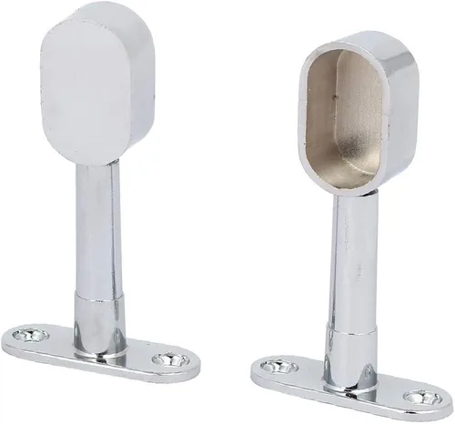 Armario Ropa Colgando Riel de Tubería Soportes Soporte 0.630 in Dia 2pcs (La ropa del armario del armario que cuelga el riel del tubo soporta el