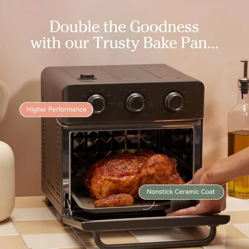 Miniatura 3 de Kit de Esenciales de Horno Maravilloso de Our Place Cesta Extra para Freidora de Aire y Bandeja para Hornear con Revestimiento Cerámico