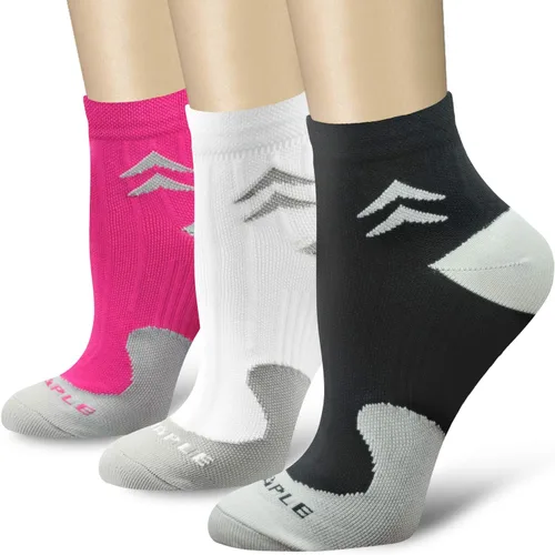 QUXIANG Calcetines de compresión para mujeres y hombres, circulación, 367 pares de soporte de tobillo de 15-20 mmHg, lo mejor para correr, ciclismo