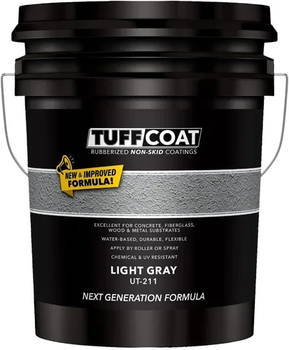 Miniatura 27 de Tuff Coat UT-213 Gris Medio - 5 Galones: Revestimiento sumergible, a base de agua, de goma antideslizante