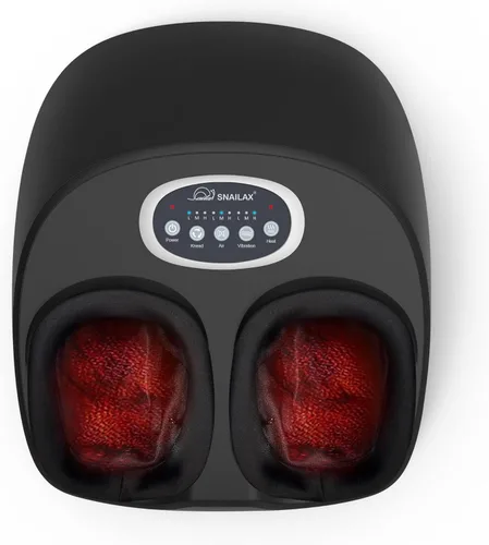 Snailax Shiatsu - Masajeador de pies con calor, elegible para FSA, amasado, compresión, vibración, máquina de masaje de pies para fascitis plantar,