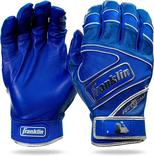 Miniatura 16 de Franklin Sports MLB Guantes de Béisbol - Guantes Powerstrap para Adultos y Jóvenes de Bateo para Hombres, Mujeres, Niños y Niñas Cromo Royal