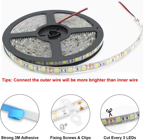 Miniatura 6 de QVEVDACAR Tiras de luces para toldo de caravana, kit de luces LED de 12V y 16.4 pies para iluminación inferior de RV, tira de luces para toldo
