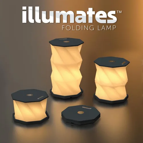 Miniatura 7 de Origami - Lámpara de escritorio LED plegable expandible – USB recargable y portátil – Luz de control táctil regulable con altura ajustable de hasta