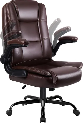Miniatura 8 de LEMBERI Silla de Escritorio de Oficina, Silla Ejecutiva Gerencial Grande y Alta, Silla de Computadora con Respaldo Alto, Sillas Ergonómicas de Cuero
