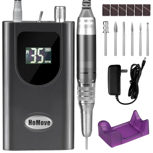Taladro de uñas profesional de 35000 rpm, máquina de taladro de uñas portátil Efile, lima de uñas eléctrica de bajo calor para uñas de gel acrílico