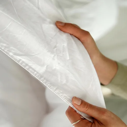 Miniatura 4 de Perú Pima – Juego de sábana de cama de 285 hilos – 100 % algodón peruano Pima – De percal Blanco