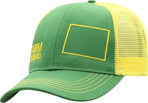 Miniatura 123 de John Deere Gorra de béisbol con logotipo y malla trasera con contraste, para hombre