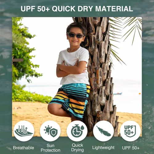 Miniatura 2 de Kanu Surf - Traje de baño para niño Echo, de secado rápido, UPF 50+