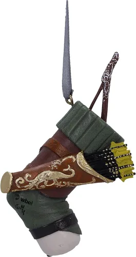 Miniatura 3 de Nemesis Now Lord of the Rings Legolas - Adorno colgante de calcetín de 3.5 in, resina, adorno colgante con licencia oficial de El Señor