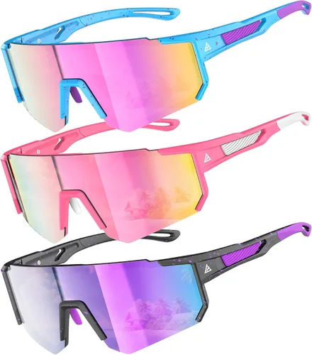 Miniatura 12 de Gafas de sol para niños jóvenes béisbol sóftbol gafas de sol para niñas niños de 4-14 años protección UV deportes niños paquete de 3