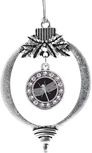 Miniatura 99 de Inspired Silver - Twin One - Adorno festivo de Navidad de plata - Adorno festivo de árbol de Navidad con dije de círculo y circonita cúbica