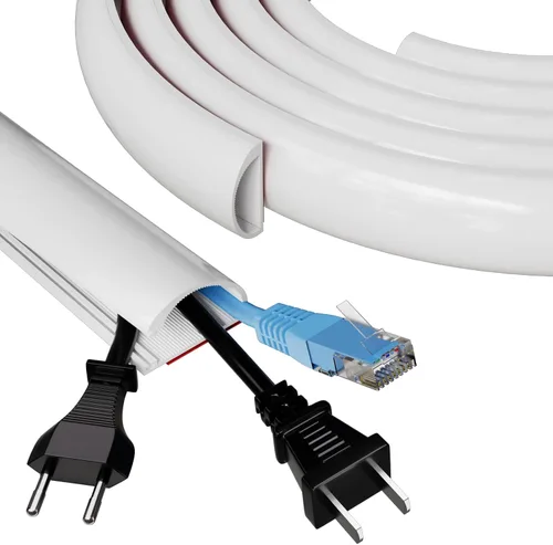 Ocultador lateral de cable abierto de 39 pulgadas para TV montado en la pared, cubierta de cable flexible de silicona para ocultar cables a lo largo