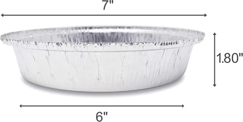 Miniatura 4 de Paquete de 60 sartenes redondas de aluminio prémium de 7 pulgadas con tapas de cúpula de plástico, lata de aluminio desechable para asar, hornear