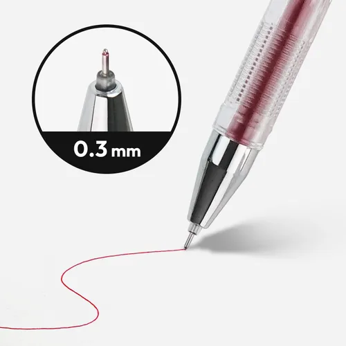 Miniatura 3 de Dong-A Bolígrafo de tinta de punta ultrafina de 0.012 in, 10 colores surtidos, bolígrafos de gel de línea fina y tacto suave, bolígrafos de tinta