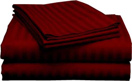 Miniatura 19 de Juego de sábanas de tamaño Queen color borgoña para cama ajustable de cabeza dividida, 28 pulgadas divididas en la parte superior, 800 hilos 100%