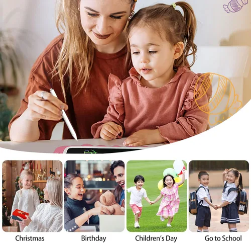 Miniatura 7 de Tableta de escritura LCD para niños, tablero de dibujo para niñas y niños de 2 a 6 años de edad de 12.5 pulgadas, juguetes educativos