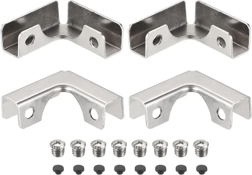 Miniatura 7 de HARFINGTON Clips de fijación de vidrio (2 unidades), soportes de fijación de vidrio en forma de L de 0.118-0.236 in para vitrina y pecera