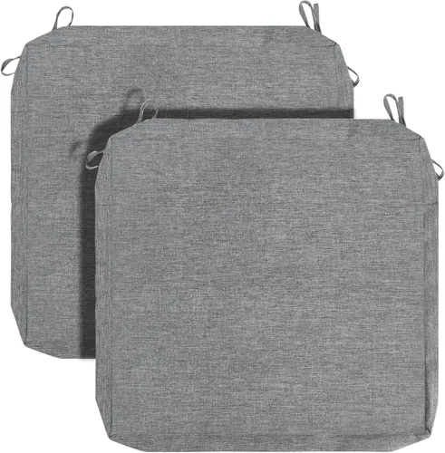 Miniatura 43 de FUNHOME Fundas de Cojín para Sillas de Exterior, Paquete de 2, ¡Sin Relleno! Fundas de Cojín de Repuesto para Patio 20" x 18" x 4", Resistentes al