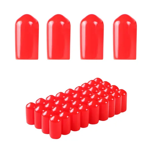 Miniatura 31 de Cubierta de tapa de extremo redondo de goma 0.08 pulgadas (0.079 in), protectores de rosca de tornillo de PVC flexible de tubería de tubería
