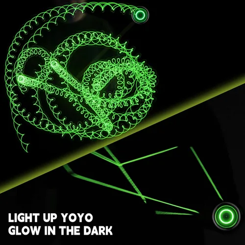 Miniatura 3 de MAGICYOYO Yoyo profesional con luz Y02 para trucos avanzados, yoyo LED de aleación de aluminio con guante, bolsa de almacenamiento, 4 baterías y 12