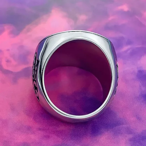 Miniatura 7 de EZUY GNAY Anillo de lobo para hombre, joyería de acero inoxidable, anillo vikingo, anillo de moda, cazador, cabeza de lobo, regalo para hombres