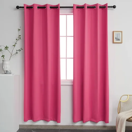 Miniatura 75 de YGO - Cortinas verdes de 183 cm de ancho por 213 cm de largo para dormitorio - Cortinas opacas con ojales en la parte superior, extra anchas