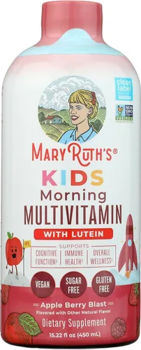 MaryRuth's Kids Liquid Morning Multivitamin | Multivitamínico líquido para niños de MaryRuth | Apoyo inmunológico | Vitamina C y D | Vitaminas para