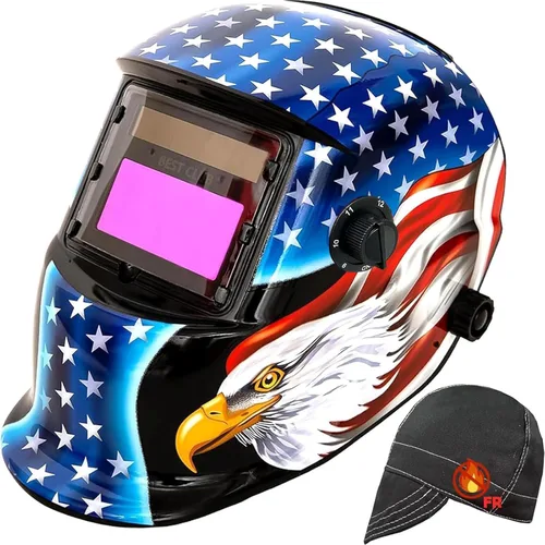 Miniatura 8 de Casco de soldadura con oscurecimiento automático: capucha solar de color verdadero BESTCLUB con rango de sombra ajustable 4/9-13 para máscara