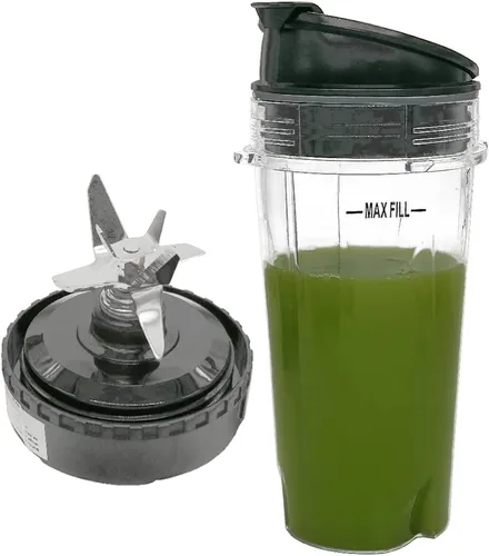 Miniatura 7 de Grey 1 paquete de 16 onzas (16 oz.) taza con tapa Sip & Seal para la serie Nutri Ninja Blender