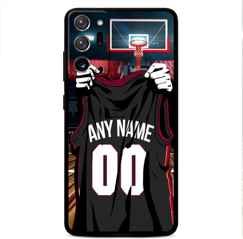 Miniatura 25 de Nombre y número personalizados, camiseta de baloncesto de Los Ángeles, funda de silicona líquida para Samsung Galaxy Note 20/20 Ultra 10 Pro Note 9