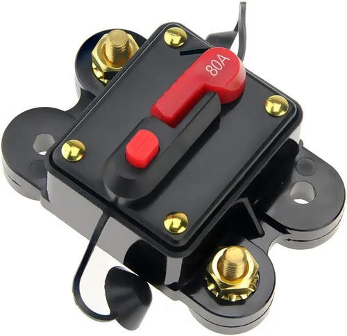 Miniatura 13 de Disyuntor de 50 amperios 50A-300A con reinicio manual para el hogar, soporte de fusibles del sistema solar para protección de audio y amplificadores