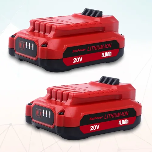 Miniatura 7 de BatPower Paquete de 2 baterías de repuesto compatibles con el sistema Craftsman V20, batería compacta de iones de litio de 4.0 Ah para herramientas