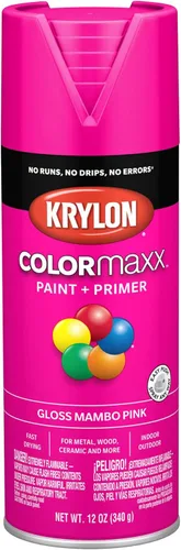 Miniatura 50 de Krylon K05599007 COLORmaxx Pintura en aerosol y base para uso en interiores y exteriores, color gris brillante para maquinaria, 12 onzas
