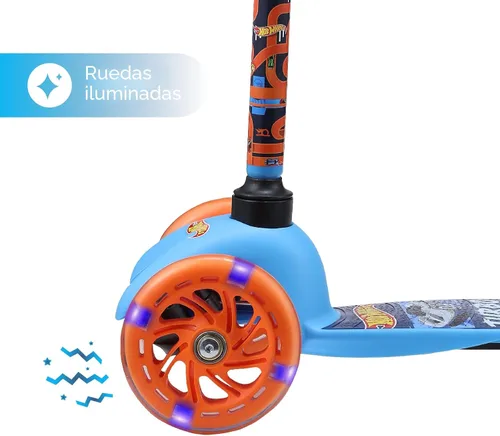 Miniatura 6 de Self Balancing Kick Scooter with Light Up Wheels, Extra Wide Deck, 3 Wheel Platform, Foot Activated Brake, 75 lbs Limit, Kids & Toddlers Girls or