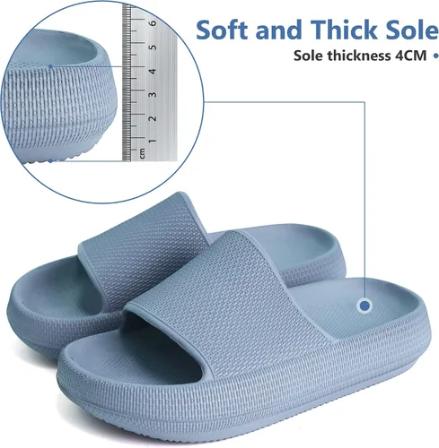 Miniatura 3 de Youecci Sandalias de nube para niños, sandalias de ducha, sandalias de baño, piscina, cómodas pantuflas de suela gruesa, zapatos de playa