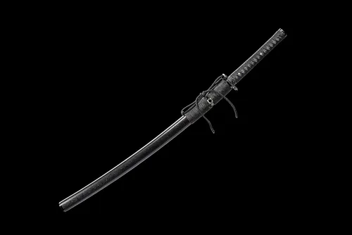 Miniatura 2 de Espada japonesa samurái negra Katana espadas forjadas a mano