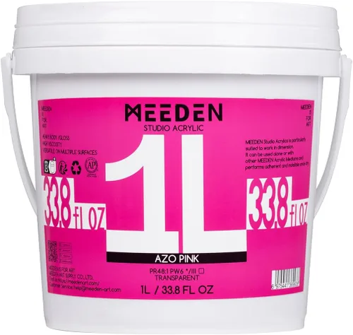 Miniatura 14 de MEEDEN Pintura acrílica blanca de titanio: 1 l/33.8 oz pinturas acrílicas brillantes de cuerpo pesado - Pintura blanca gruesa para lienzo, Blanco