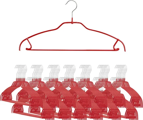 Miniatura 18 de Mawa by Reston Lloyd Silhouette - Percha de camisa antideslizante que ahorra espacio con barra para pantalones y ganchos para falda, estilo 42/FTU