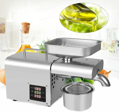 Miniatura 7 de Máquina automática de prensa de aceite, extractor eléctrico de aceite esencial, máquina exprimidora de aceite de acero inoxidable, prensa de aceite