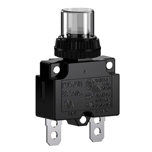 Miniatura 13 de Disyuntores de 3 Amperios Protector de Interruptor de Sobrecarga Térmica Serie 88 Restablecimiento Manual con Botón Pulsador con Terminales