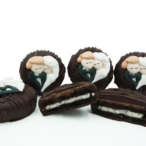 Miniatura 22 de Galletas de la marca Philadelphia Candies cubiertos por ambos lados de chocolate negro y con leche, y crema de cacahuete de la marca Nutter Butter