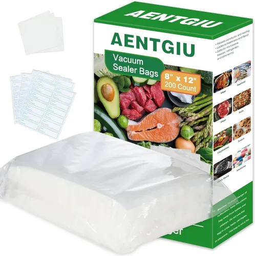 Weston, 200 bolsas selladoras al vacío para alimentos, 8 x 12 pulgadas de grosor, sin BPA, compatibles con todas las máquinas de vacío, para guardar