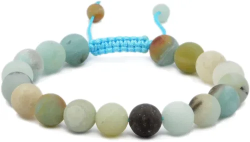 Miniatura 14 de AD Beads - Pulseras de gemas naturales de 0.39 pulgadas, cristales de sanación, macramé ajustable de 7 a 9 pulgadas