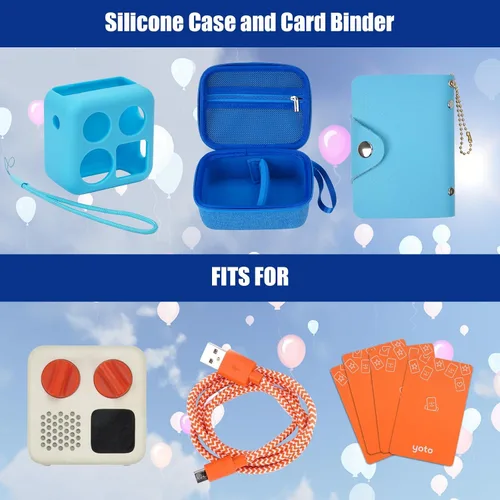 Miniatura 2 de MGZNMTY Estuche de almacenamiento de viaje y funda de silicona gruesa compatible con Yoto Mini Player, reproductor de audio y música para niños