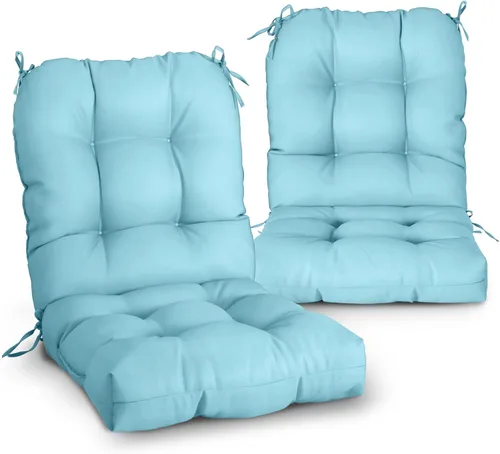 Miniatura 23 de EAGLE PEAK Cojín Acolchado para Silla de Exterior/Interior para Asiento/Respaldo, Juego de 1, 42'' x 21'', Azul Claro