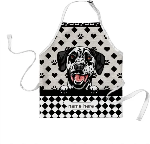 Miniatura 8 de Delantal de lunares de perro personalizado lindo perro salchicha, perro salchicha 3