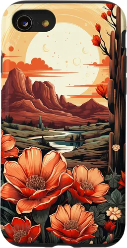 Miniatura 18 de Retro Flower Cactus, Aesthetic, Western Boho Wildflower Case for iPhone 17