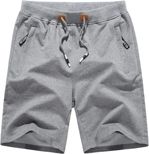 Miniatura 2 de CRYSULLY Pantalones cortos de algodón para hombre con bolsillos con cremallera